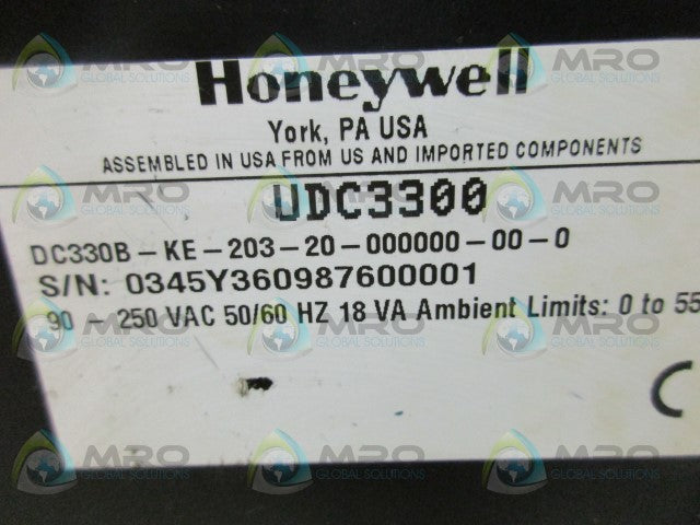 HONEYWELL DC330B-KE-203-20-000000-00-0 CONTROLLER *USED*