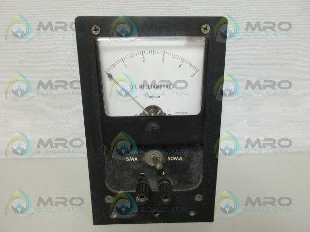 SIMPSON FS=5/50MA 0-5 *USED*