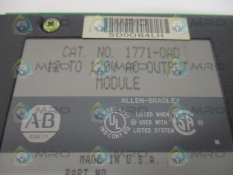 ALLEN BRADLEY 1771-OAD OUTPUT MODULE * NEW NO BOX *