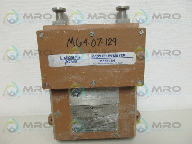MICROMOTION DS006S101 MASS FLOW METER *USED*