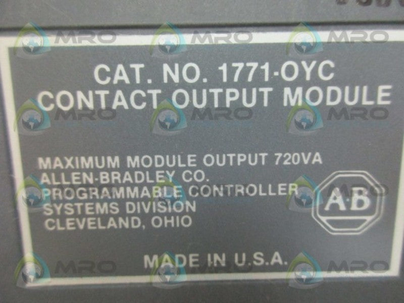 ALLEN BRADLEY 1771-OY SER. C OUTPUT MODULE *NEW IN BOX*