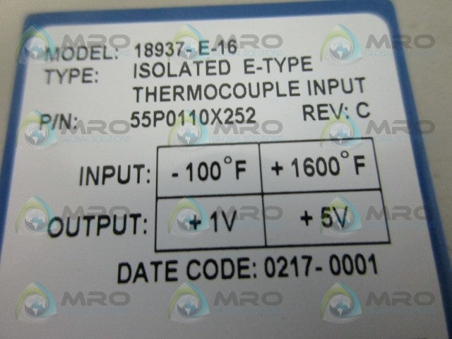 ROSEMOUNT 55P0110X252 THERMOCOUPLE INPUT *NEW NO BOX*