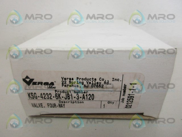 VERSA KSG-4232-6K-JB1-3-A120 4WAY VALVE *NEW IN BOX*