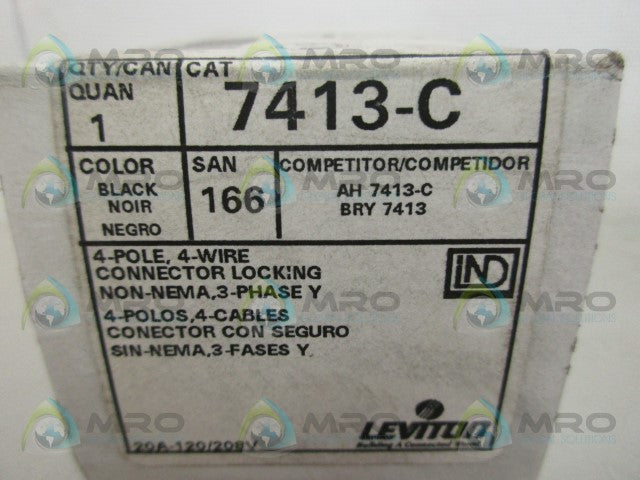 LEVITON 7413-C CONNECTOR *NEW IN BOX*