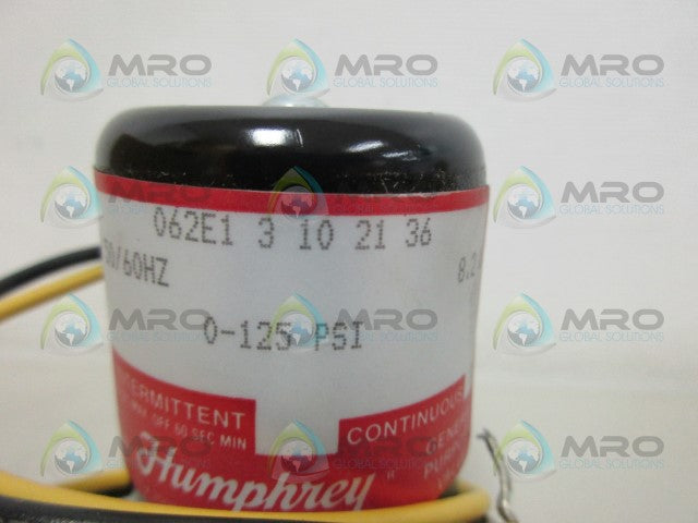 HUMPHREY 062E131021361205060 SOLENOID VALVE *NEW IN BOX*