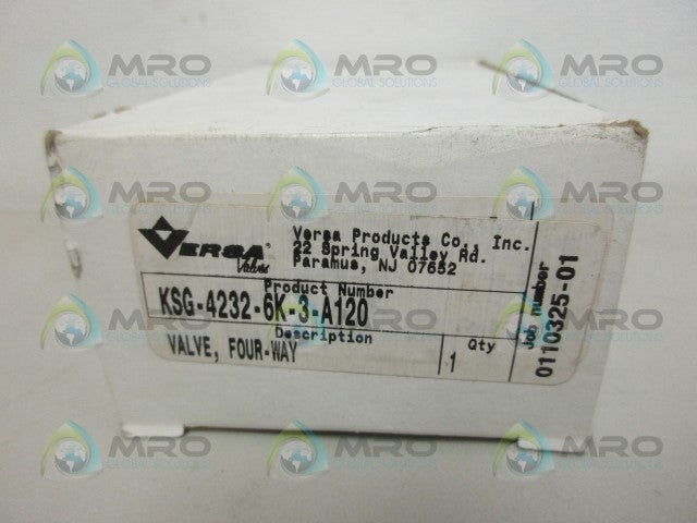 VERSA KSG-4232-6K-3-A120 4WAY VALVE *NEW IN BOX*