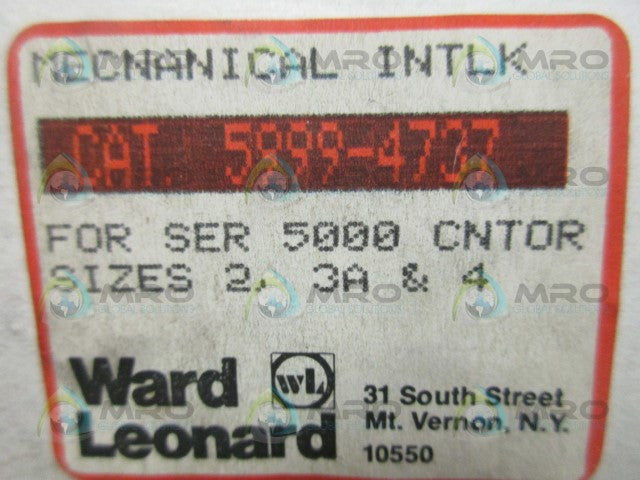 WARD LEONARD 5999-4737 MECHANICAL INTERLOCK *NEW IN BOX*