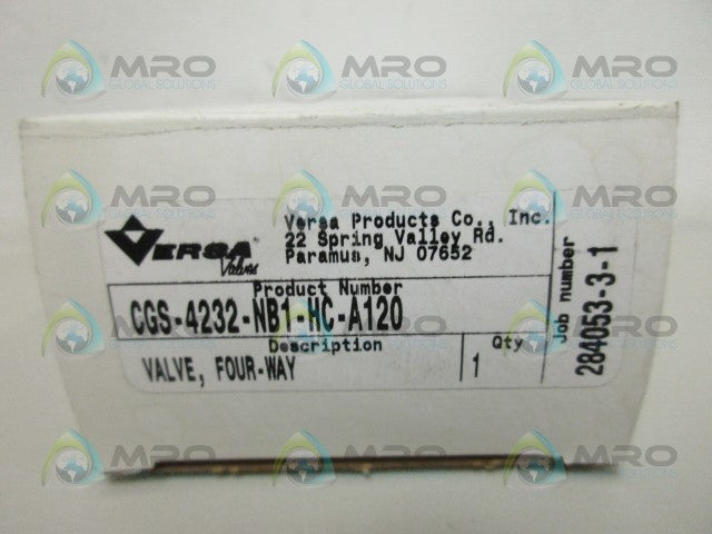 VERSA CGS-4232-NB1-HC-A120 4WAY VALVE *NEW IN BOX*