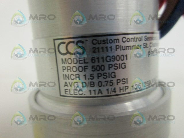 CCS 611G9001 PRESSURE SWITCH *NEW IN BOX*