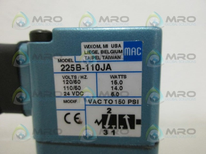 MAC 225B-110JA SOLENOID VALVE *NEW IN BOX*