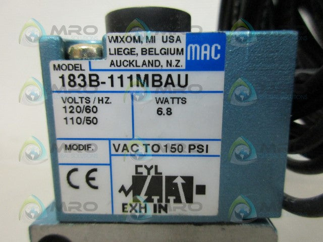 MAC 183B-111MBAU ELECTRICAL VALVE *NEW NO BOX*