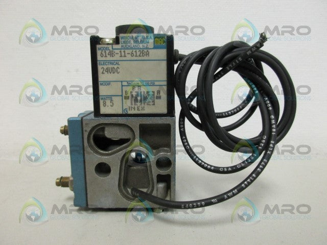 MAC 614B-11-612BA SOLENOID VALVE *USED*