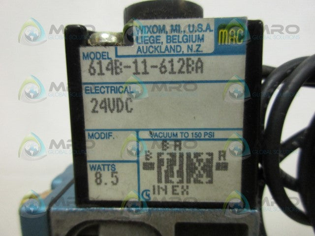MAC 614B-11-612BA SOLENOID VALVE *USED*