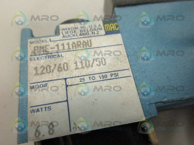 MAC PME-111ARAU PNEUMATIC VALVE (AS PICTURED) *USED*