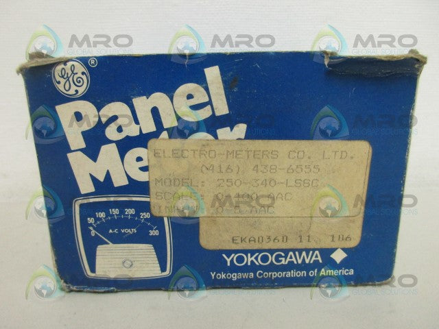 YOKOGAWA 250-340-LSSC 0-400 PANEL METER *NEW IN BOX*
