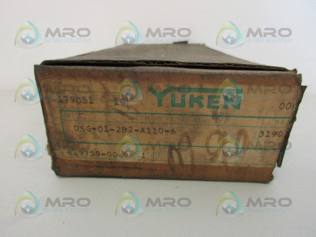 YUKEN DSG-01-2B2-A110-6 DIRECTIONAL VALVE *NEW IN BOX*