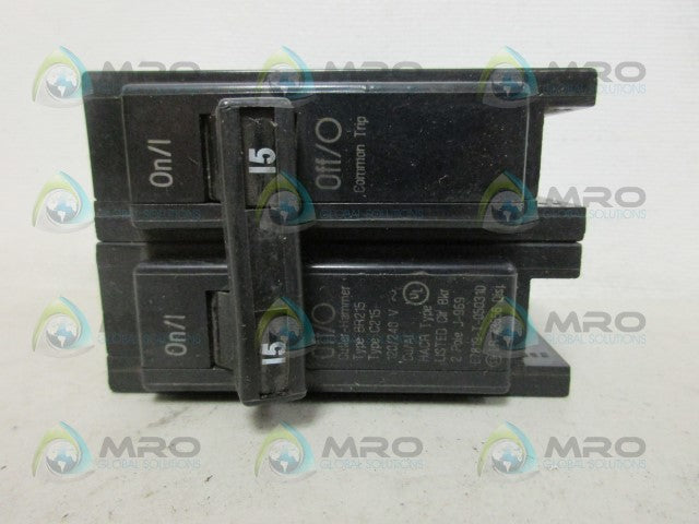 CUTLER HAMMER BR215 15AMP 2 POLE CIRCUIT BREAKER *NEW NO BOX*
