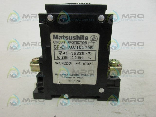MATSUSHITA BAC101305 3AMP CIRCUIT PROTECTOR *NEW NO BOX*