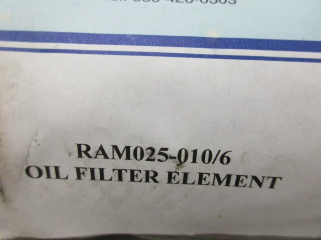 R.A.M AIR RAM025-010/6 OIL FILTER *NEW IN ORIGINAL PACKAGE*