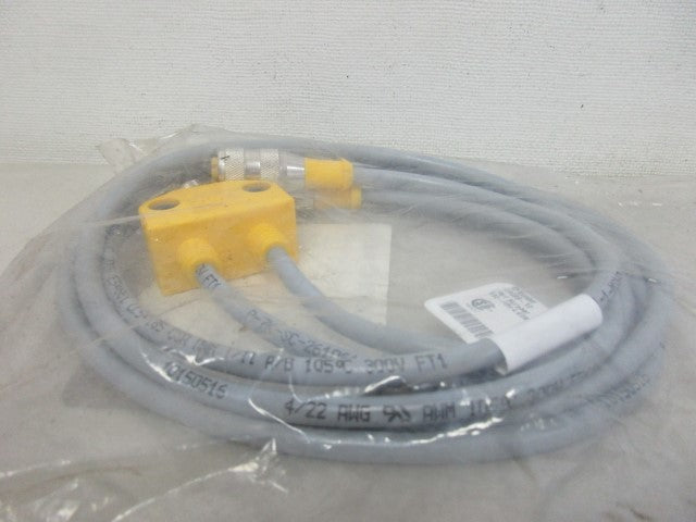TURCK VB2-FSM4.4/2RK4.4T-1/1/S651 TWIN JUNCTION CORDSET *NEW IN FACTORY BAG*