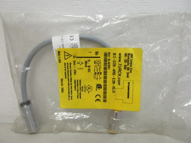 TURCK BI2-G12K-AP6X-0.2M-RS4T PROXIMITY SENSOR *NEW IN FACTORY BAG*