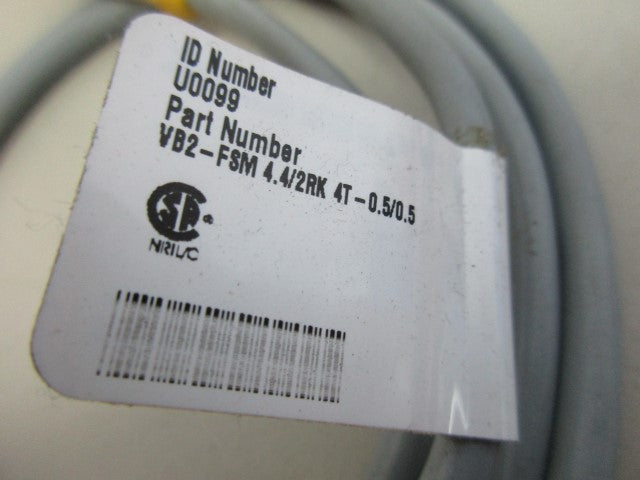 TURCK VB2-FSM4.4/2RK4T-0.5/0.5 CORDSET SPLITTER *NEW NO BOX*