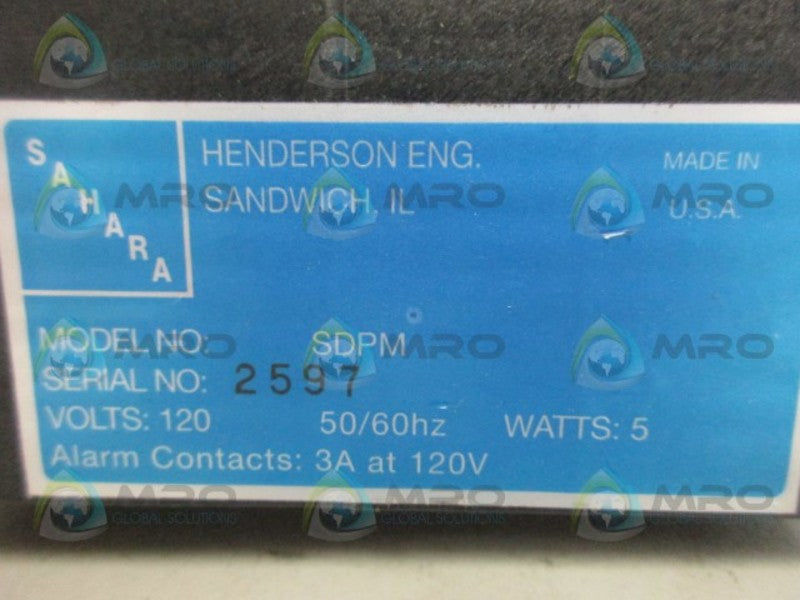 SAHARA SDPM DEW POINT METER *USED*