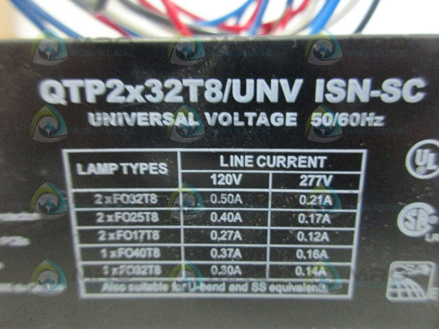 SYLVANIA QTP2X32T8/UNVISN-SC BALLAST *NEW NO BOX*