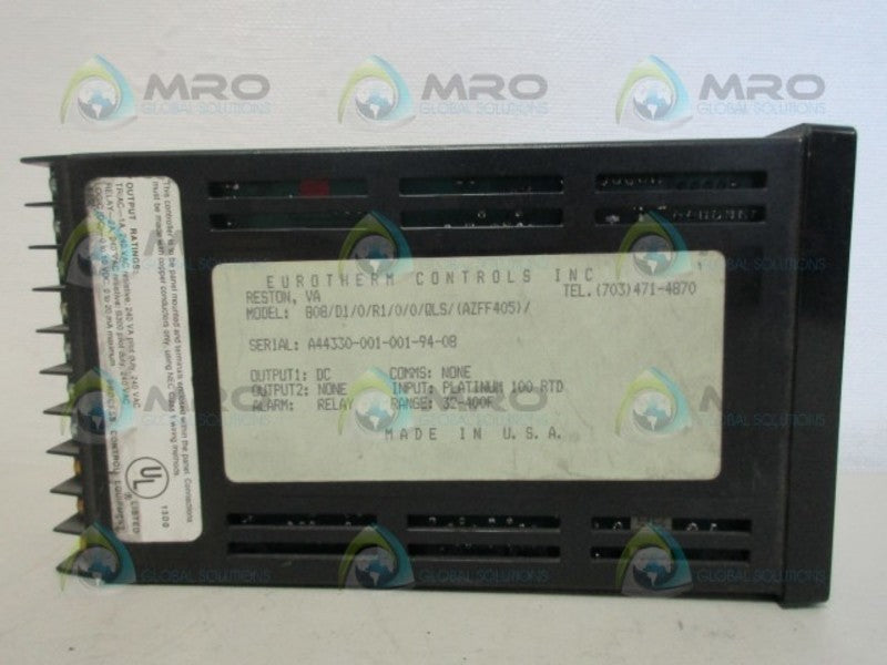 EUROTHERM 808/D1/0/R1/0/0/QLS(AZFF405) TEMPERATURE CONTROLLER *USED*