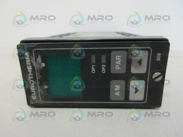 EUROTHERM 808/T1/N0/N0/QS(AJHC100) TEMPERATURE CONTROLLER *USED*