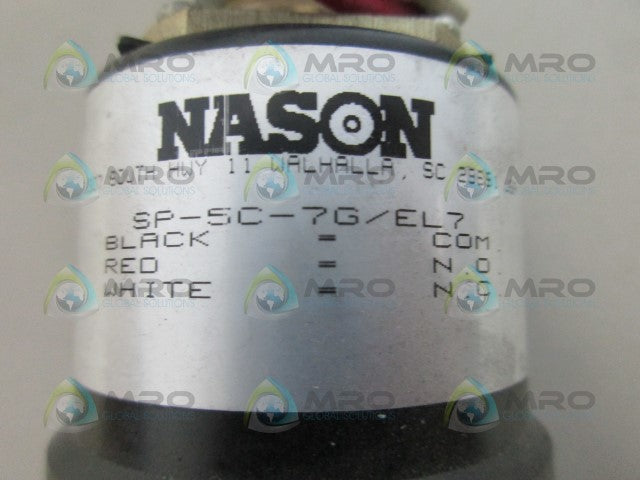 NASON SP-5C-7G/EL7 PRESSURE SWITCH *USED*