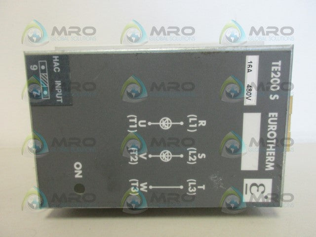 EUROTHERM TE200S16A/480V/000/HAC/DIN/MSFUSE/NONE *USED*