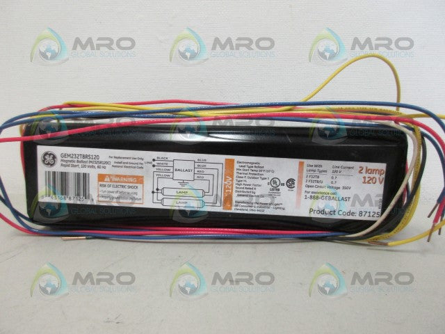 GENERAL ELECTRIC GEM232T8RS120 BALLAST *NEW IN BOX*