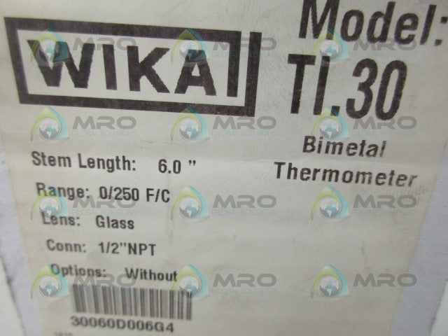 WIKA TI-30 0-250 THERMOMETER *NEW IN BOX*