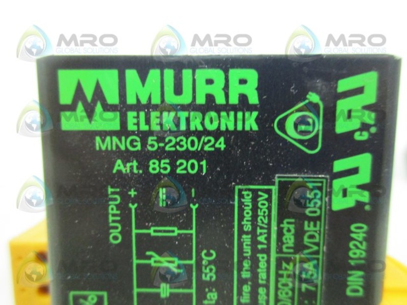 MURR ELEKTRONIK MNG-5-230/24 POWER SUPPLY (AS PICTURED) *NEW NO BOX*