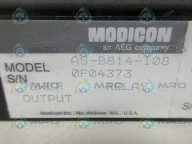 AEG MODICON AS-B814-108 OUTPUT RELAY *USED*