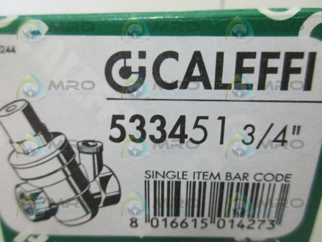CALEFFI 533451 3/4" PRESSURE REDUCING VALVE *NEW IN BOX*