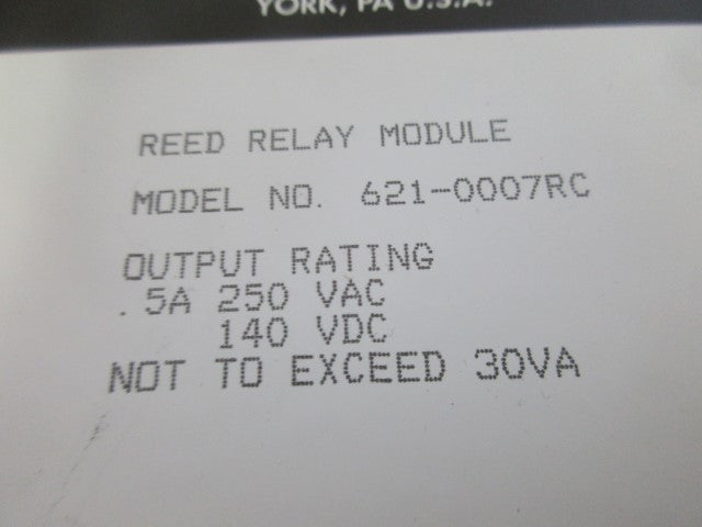 HONEYWELL 621-0007RC REED RELAY MODULE *USED*