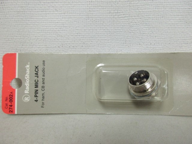 RADIOSHACK 274-002A 4-PIN MIC JACK *NEW IN ORIGINAL PACKAGE*