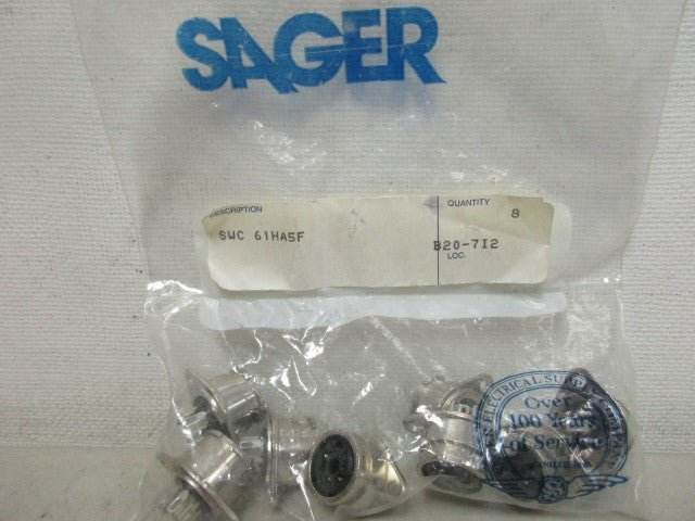SAGER 61HA5F CONNECTOR (PACKAGE OF 8) *NEW IN FACTORY BAG*
