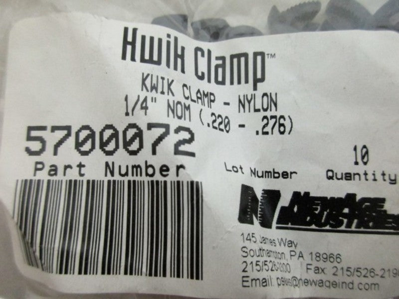 NSNP AGE INDUSTRIES 5700072 KWIK CLAMP (PACKAGE OF 10)  NSMP