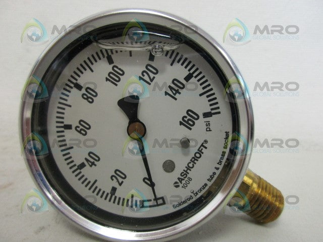 ASHCROFT 631008AL02L PRESSURE GAUGE 0-160 *NEW IN BOX*