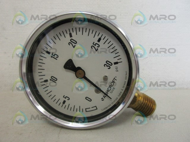 ASHCROFT 631008AL02L30 PRESSURE GAUGE 0-30 *NEW IN BOX*