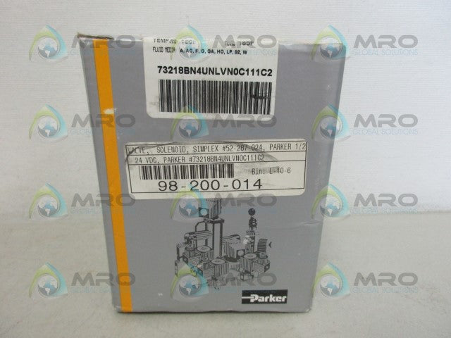 PARKER 73218BN4UNLVN0C111C2 SOLENOID VALVE *FACTORY SEALED*