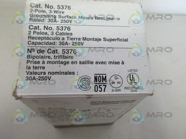 LEVITON 5376 SURFACE MOUNT RECEPTACLE *NEW IN BOX*