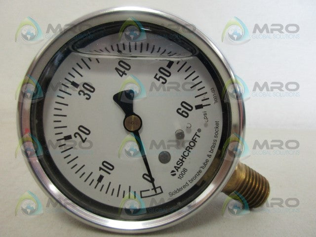 ASHCROFT 631008AL02L60 PRESSURE GAUGE 0-60 *NEW IN BOX*