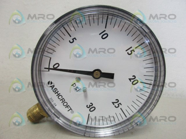ASHCROFT 35W1005PH02L PRESSURE GAUGE 0-30 *NEW IN BOX*