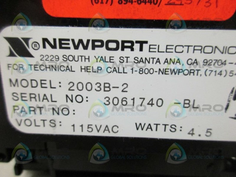 NEWPORT 2003B-2 PANEL METER *NEW IN BOX*