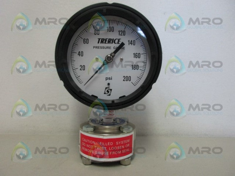 TRERICE W515-07 PRESSURE GAUGE 0-200 *NEW NO BOX*