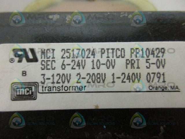 MCI 2517024 TRANSFORMER *USED*